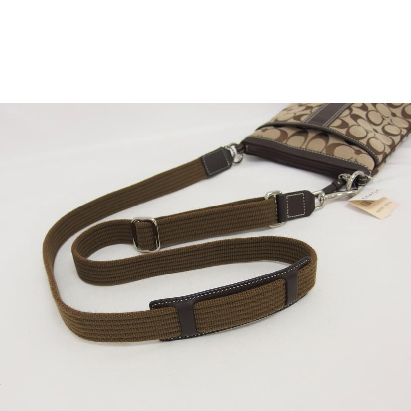 COACH コーチ ブラウン ベージュ/シグネチャーストライプ/ショルダーバッグ/F06016//B07**/ABランク/04