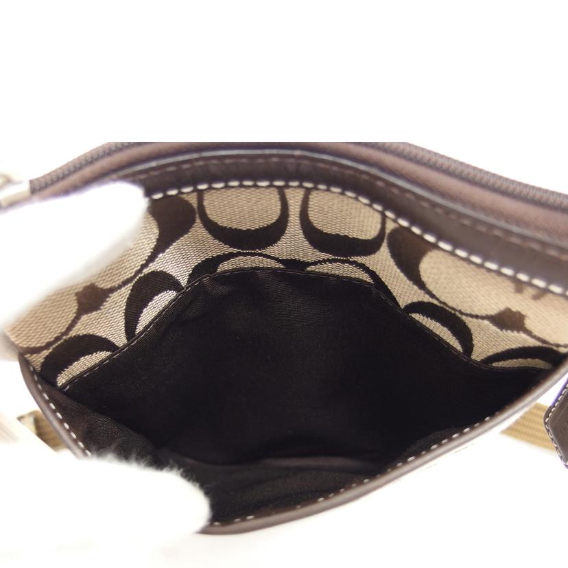 COACH コーチ ブラウン ベージュ/シグネチャーストライプ/ショルダーバッグ/F06016//B07**/ABランク/04