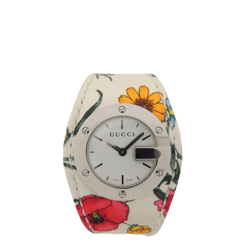 GUCCI グッチ/バンデュー/Gフレーム フラワーベルト/アナログウォッチ/クォーツ/104//10302638/ABランク/04