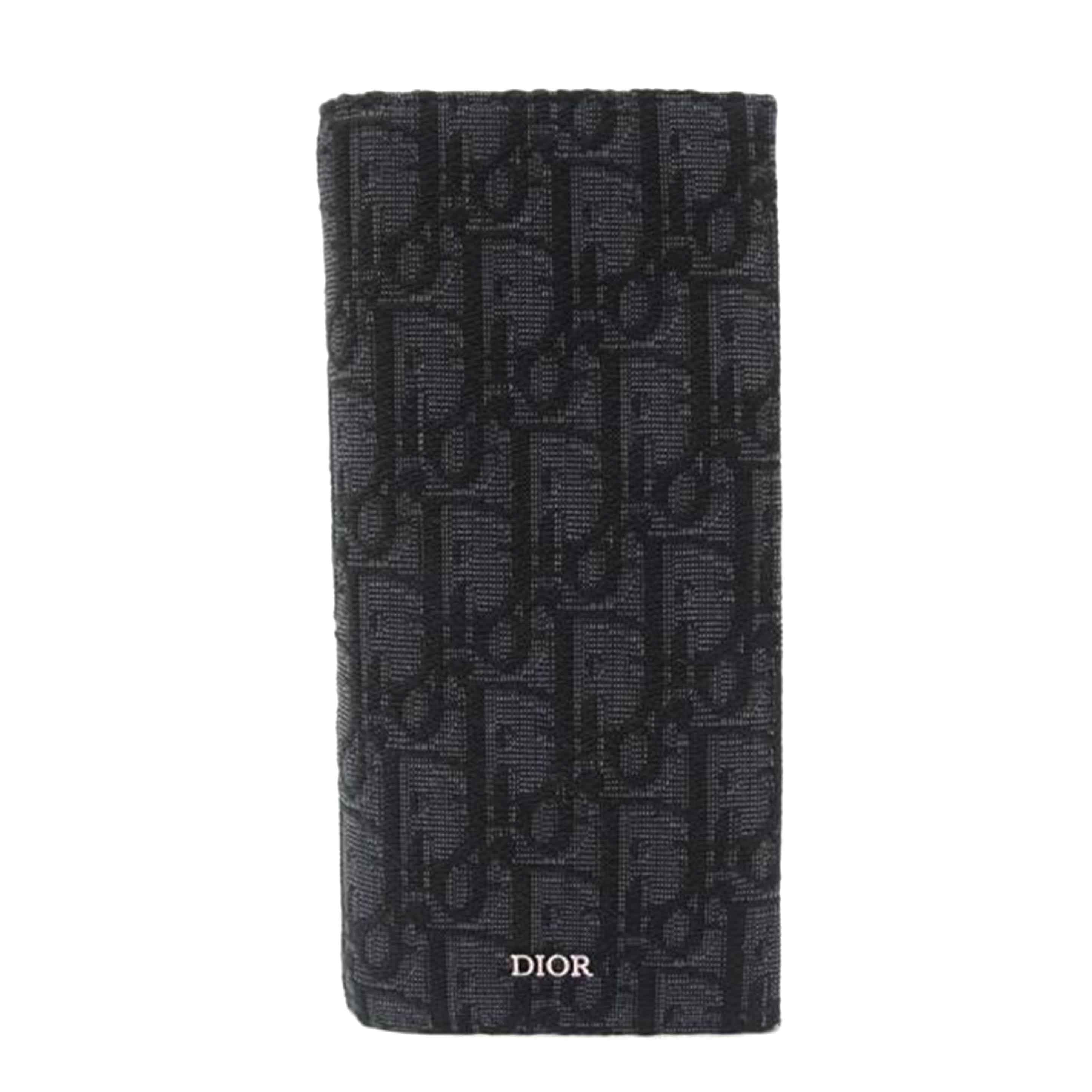 Christian Dior クリスチャンディオール 二つ折り長財布 黒 メンズ/オブリーグバーティアカル長財布/ブラック//BO0***/SAランク/69