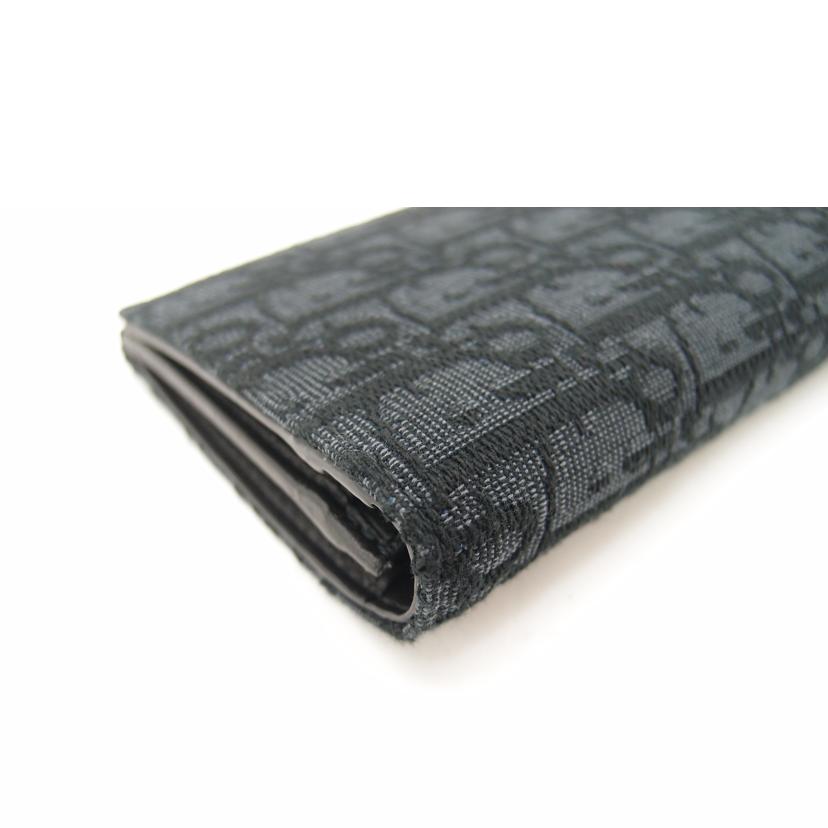 Christian Dior クリスチャンディオール 二つ折り長財布 黒 メンズ/オブリーグバーティアカル長財布/ブラック//BO0***/SAランク/69