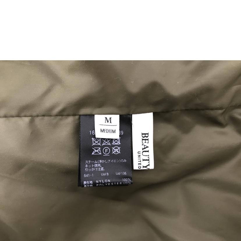 BEAUTY&YOUTH ビューティーアンドユース/ナイロン ヘチマキルティングオーバージャケット/オリーブ/1625-105-4889-6750//SAランク/51