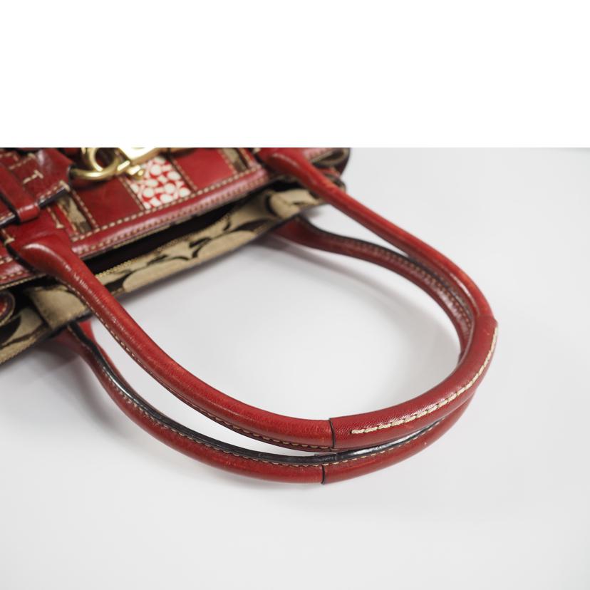 COACH コーチ/ハンプトンズシグネチャーサッチェル ハンドバッグ/10544//J06**/Bランク/79