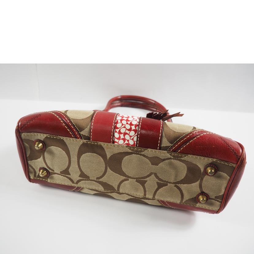 COACH コーチ/ハンプトンズシグネチャーサッチェル ハンドバッグ/10544//J06**/Bランク/79