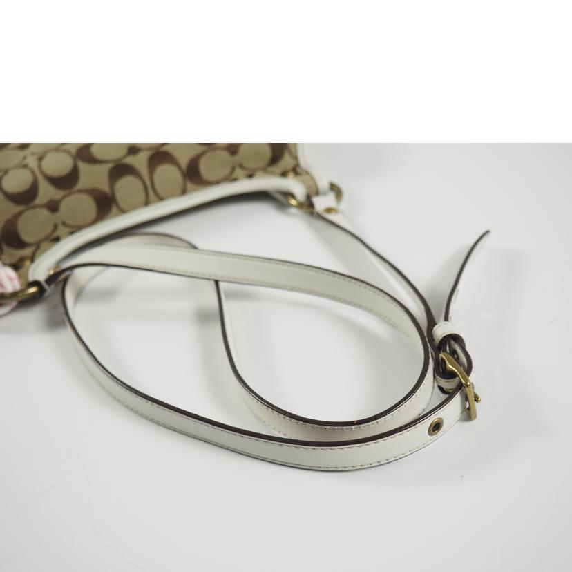 COACH コーチ/ショルダーバッグ シグネチャー ブラウン×ホワイト/F10567//M08**/Bランク/79