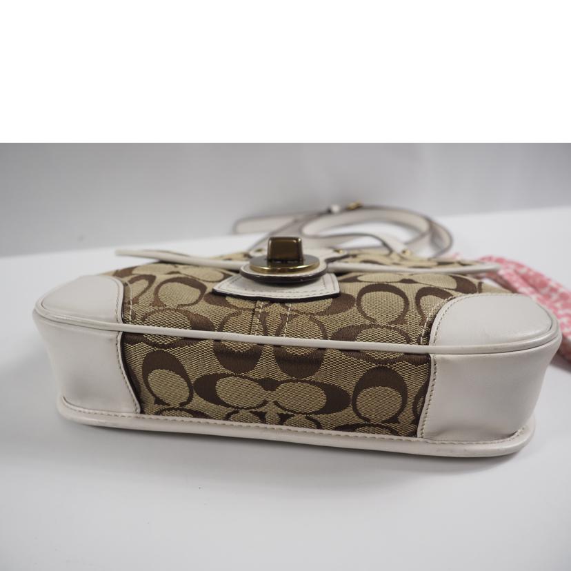 COACH コーチ/ショルダーバッグ シグネチャー ブラウン×ホワイト/F10567//M08**/Bランク/79