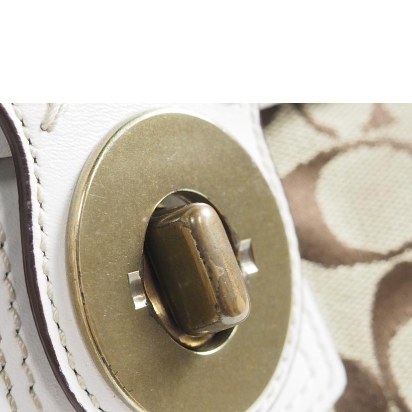 COACH コーチ/ショルダーバッグ シグネチャー ブラウン×ホワイト/F10567//M08**/Bランク/79