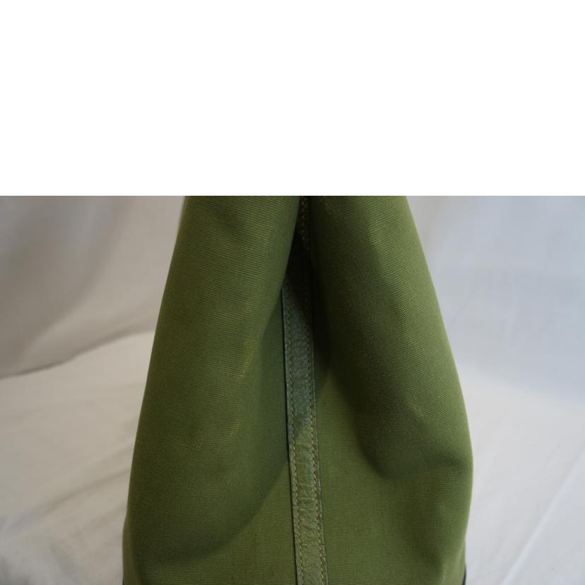 HERMES エルメス/ガーデンパーティーPM/トワルオフィシエ/アニスグリーン//J □J刻印/Bランク/92