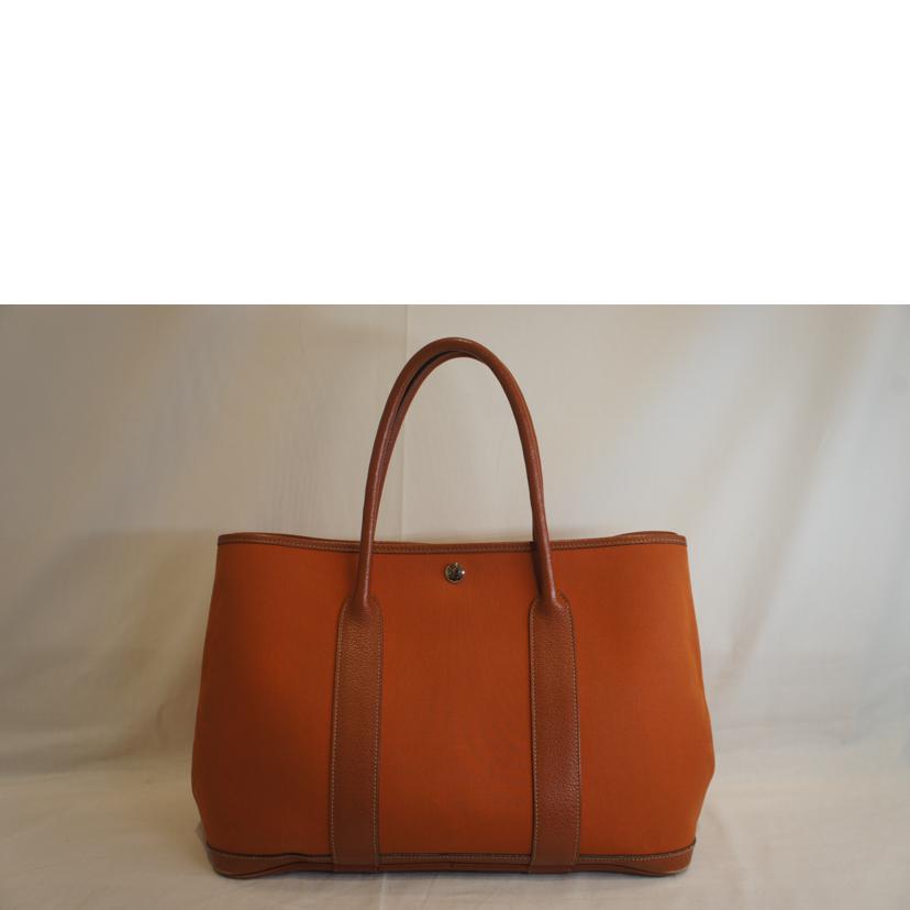 HERMES エルメス/ガーデンパーティーPM/トワルオフィシエ/オレンジ//J □I刻印/Bランク/92