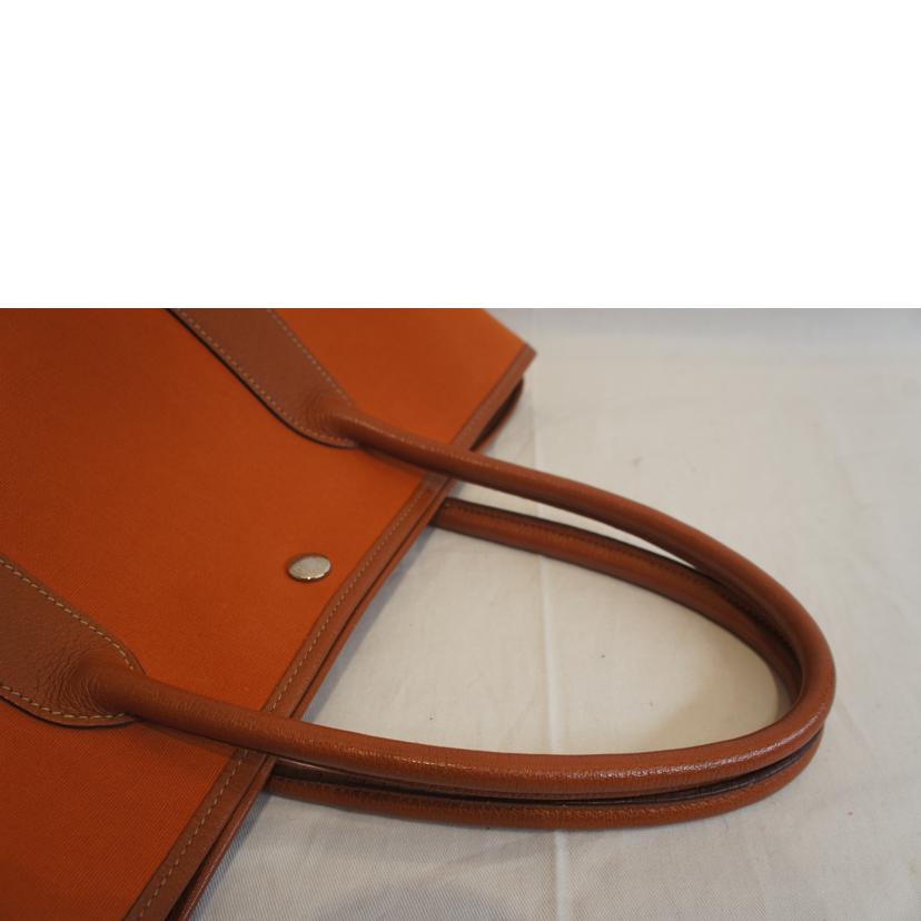 HERMES エルメス/ガーデンパーティーPM/トワルオフィシエ/オレンジ//J □I刻印/Bランク/92