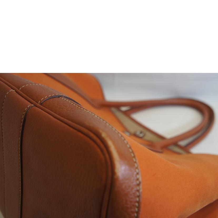 HERMES エルメス/ガーデンパーティーPM/トワルオフィシエ/オレンジ//J □I刻印/Bランク/92
