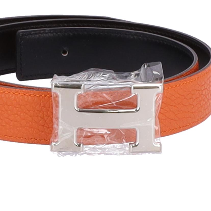 HERMES エルメス/Hベルト・リバーシブル/トゴ/オレンジ×ブラウン/H130404//口O刻印(2011)/Aランク/75