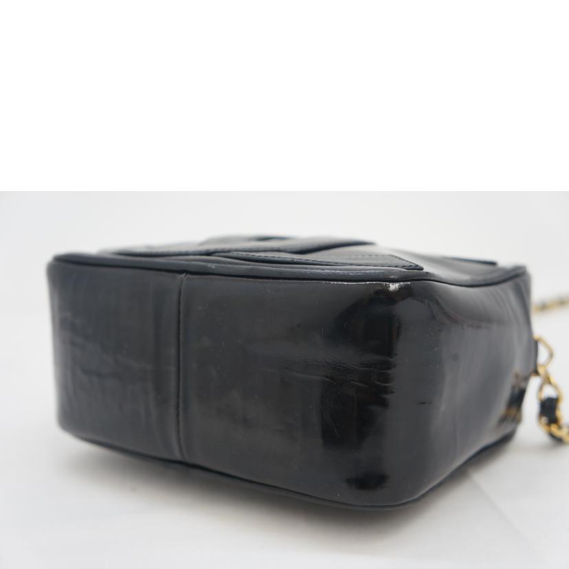 CHANEL シャネル/ココマークチェーンショルダー/パテント・ラム黒//0872044/Bランク/09