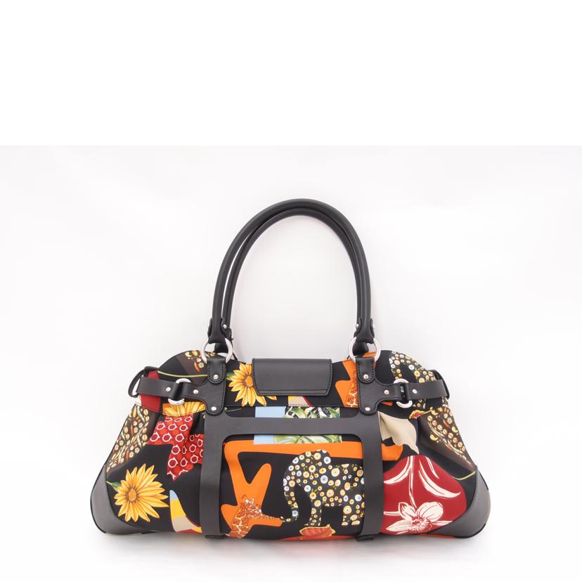 Ferragamo フェラガモ 黒 動物柄 ハンドバック ショルダーバッグ 肩掛け レディース/ガンチーニアニマルトート/ブラック/21/7477//Aランク/69