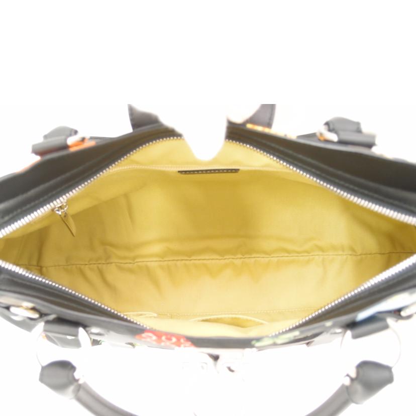 Ferragamo フェラガモ 黒 動物柄 ハンドバック ショルダーバッグ 肩掛け レディース/ガンチーニアニマルトート/ブラック/21/7477//Aランク/69