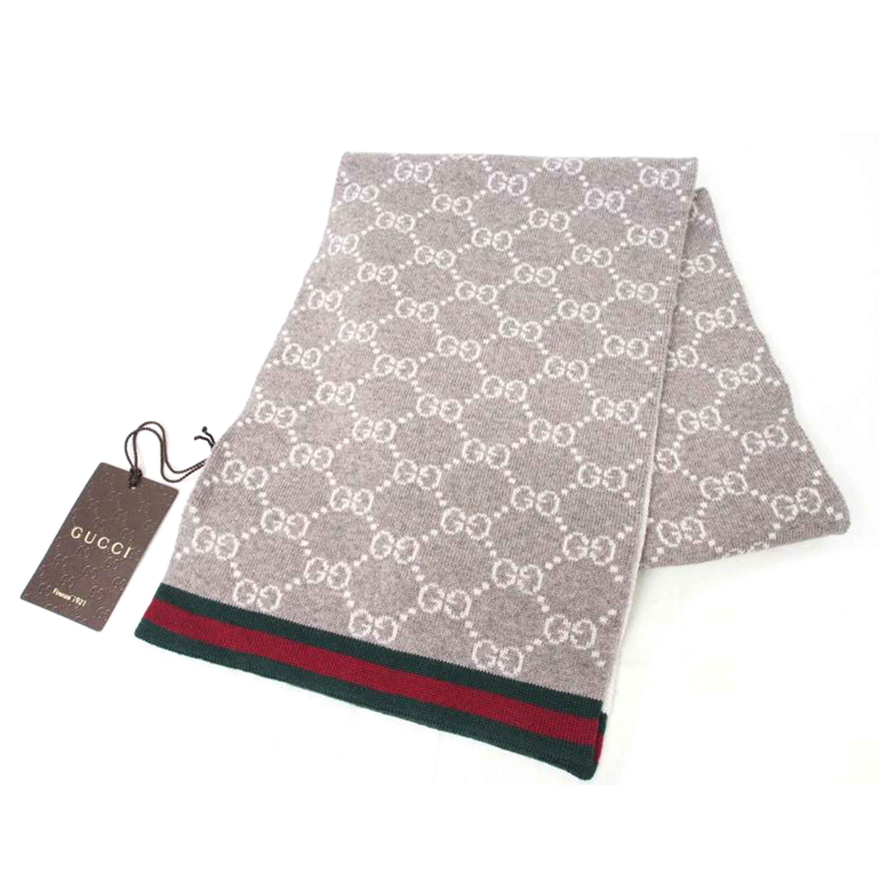 GUCCI グッチ/GG柄/シェリーライン/ウールマフラー//SAランク/78