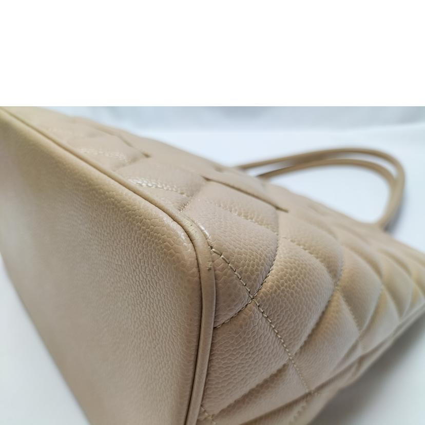 CHANEL シャネル/復刻トート キャビアスキン ゴールド金具 ベージュ//7603576/ABランク/52