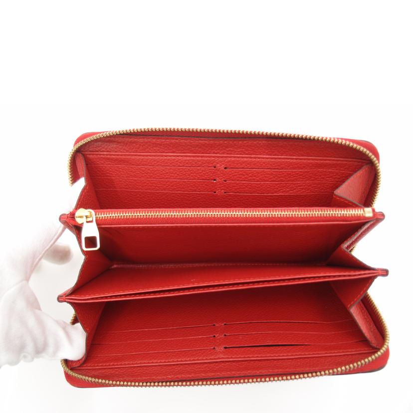 LOUIS VUITTON ルイ・ヴィトン 長財布 ラウンドファスナー レザー モノグラム レディース 赤/ジッピー・ウォレット/アンプラント/スリーズ/M61865//SP0148/ABランク/69