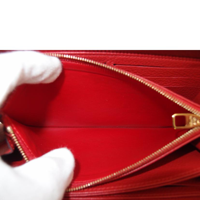 LOUIS VUITTON ルイ・ヴィトン 長財布 ラウンドファスナー レザー モノグラム レディース 赤/ジッピー・ウォレット/アンプラント/スリーズ/M61865//SP0148/ABランク/69