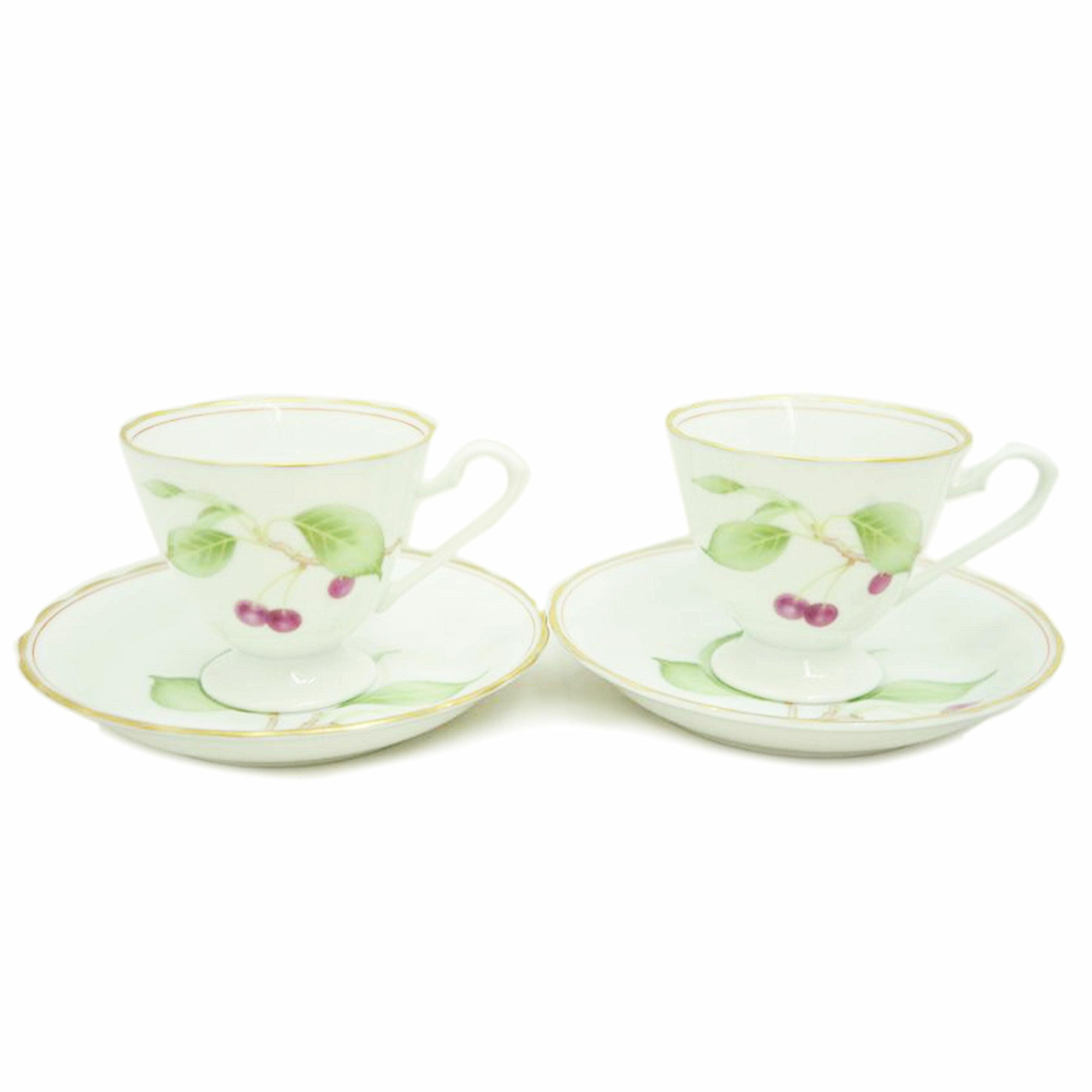 KOURANSHA 香蘭社/香蘭社さくらんぼペア碗皿//SAランク/09