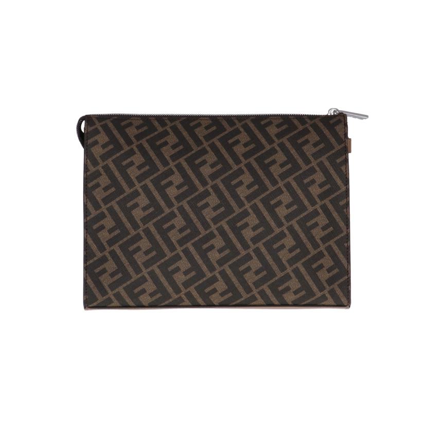 FENDI フェンディ/ダイアゴナルクラッチ/ズッカ×ブラウン/7VA491//AJF**********/Aランク/75