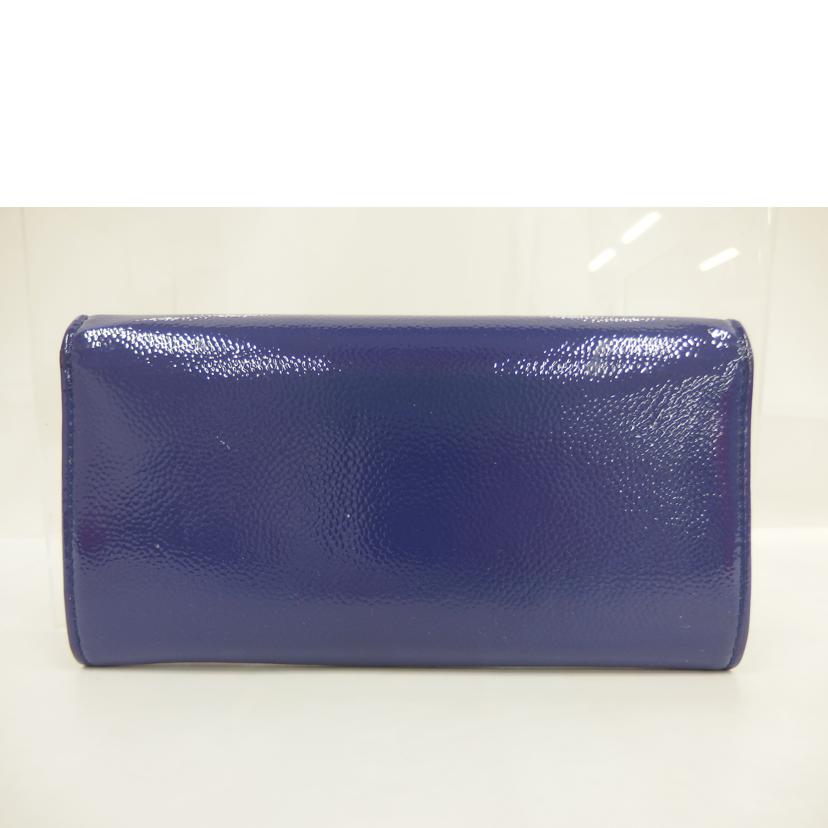 CHANEL シャネル/エナメルフラップ長財布/紫//22174867/Bランク/82