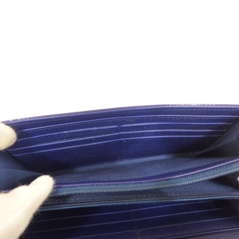 CHANEL シャネル/エナメルフラップ長財布/紫//22174867/Bランク/82