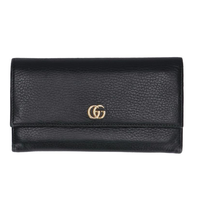 GUCCI グッチ/GGマーモントレザー長財布/ブラック/456116・520981・//ABランク/85