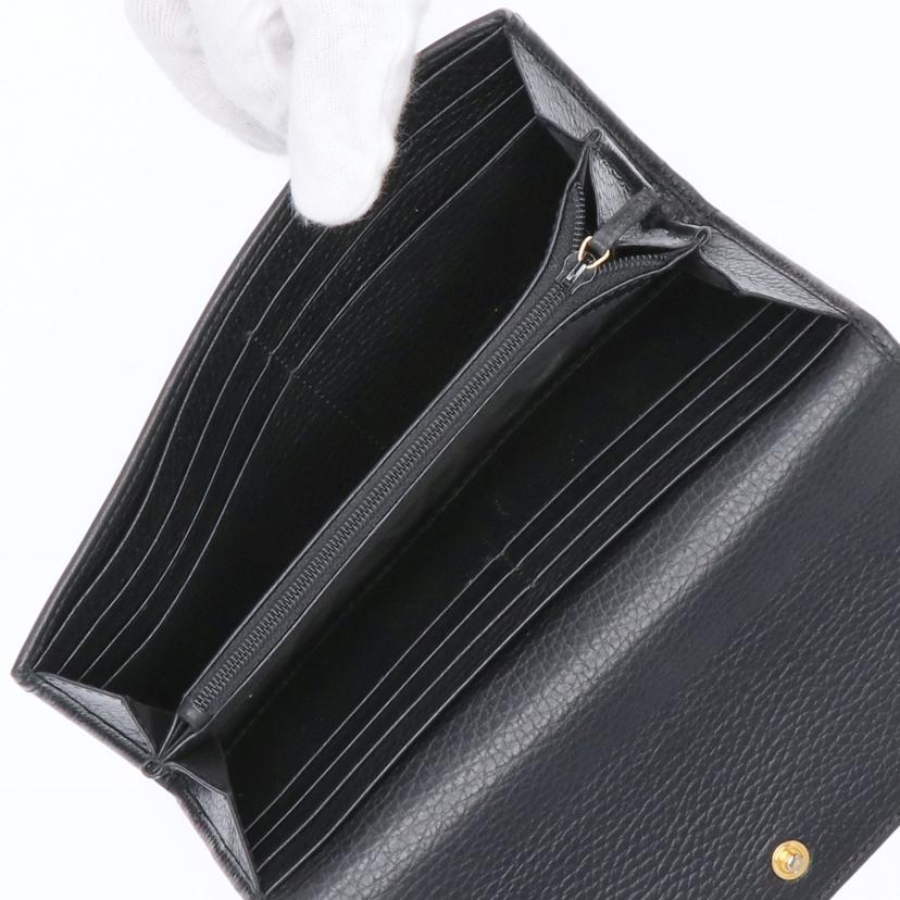 GUCCI グッチ/GGマーモントレザー長財布/ブラック/456116・520981・//ABランク/85