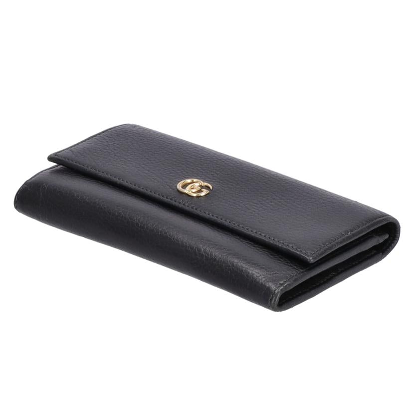 GUCCI グッチ/GGマーモントレザー長財布/ブラック/456116・520981・//ABランク/85