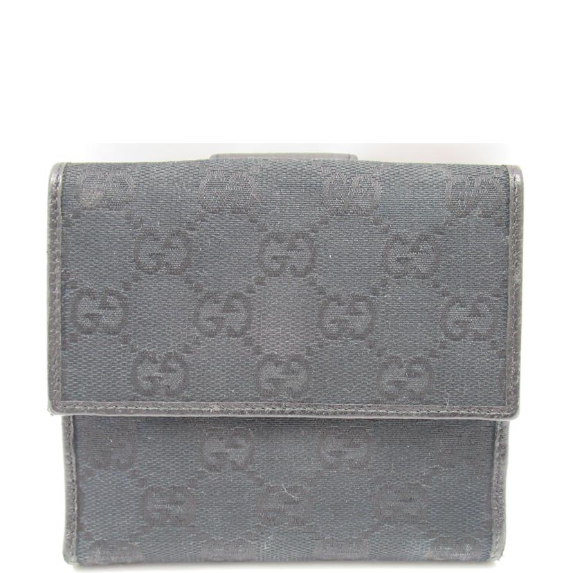 GUCCI/Wホック財布/GGキャンバス/141411//218*/Bランク/63