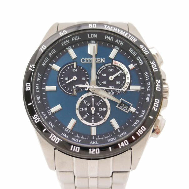 CITIZEN シチズン 腕時計 クロノグラフ 電波ソーラー ネイビー メンズ/シチズンコレクション・クロノ/Eco-Drive/電波/E660-S119936//032050258/ABランク/69