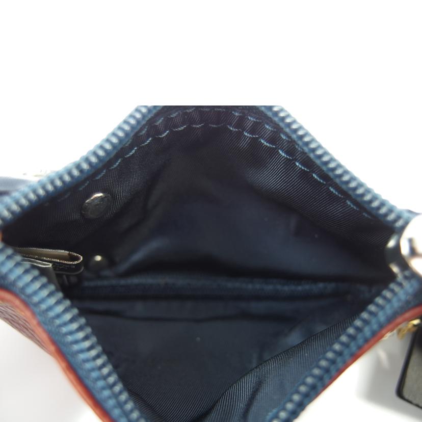 Orobianco オロビアンコ/キーケース コインケース付 ナイロン/レザー ネイビー/茶 /11P-F//SAランク/83