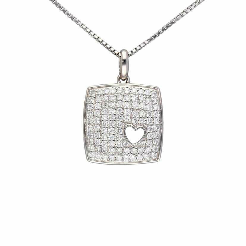 /PT900/850ダイヤネックレス1.04ct//Aランク/75