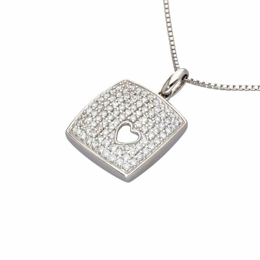 /PT900/850ダイヤネックレス1.04ct//Aランク/75