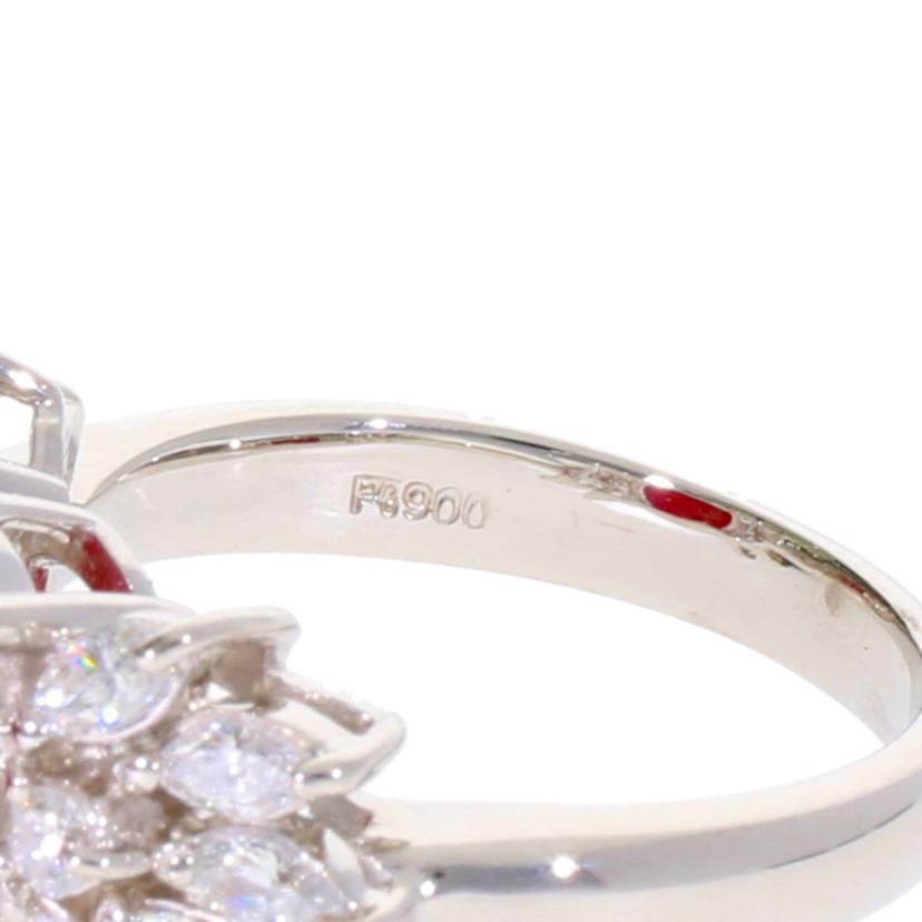 /◎PT900 スタールビーダイヤリング4.072/S0.55ct//Aランク/75