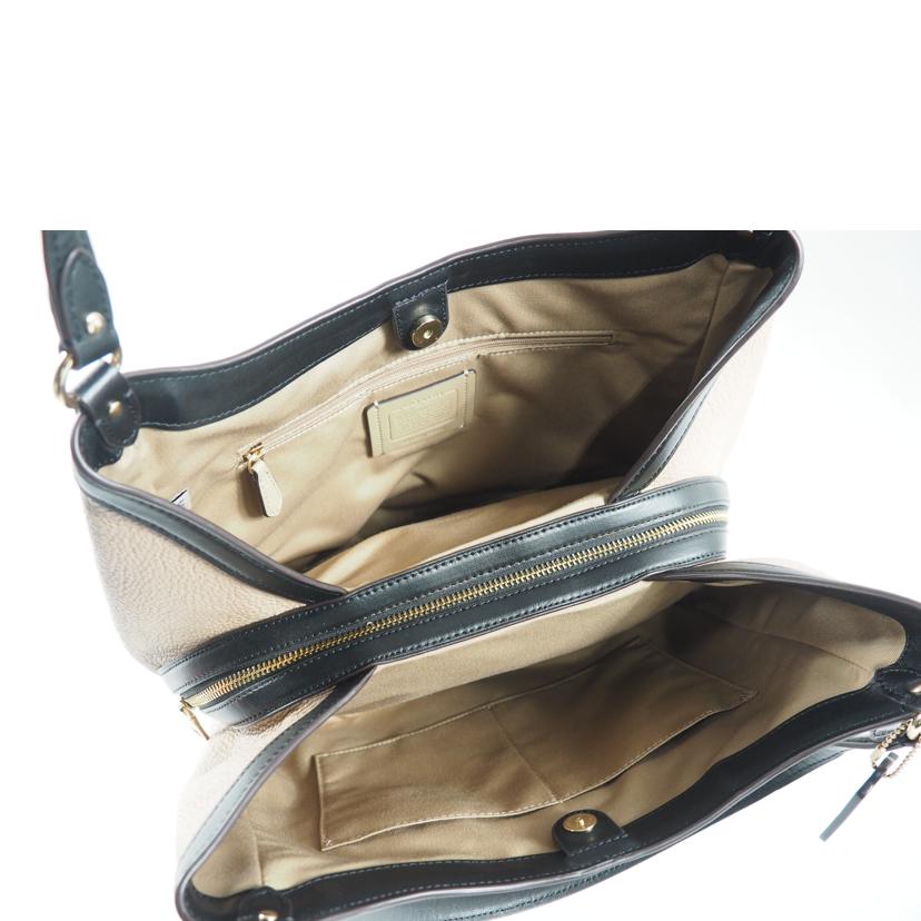 COACH コーチ/ショルダー/ラグジュアリーカラーブロックレザー/白マルチ/C6828//ABランク/79