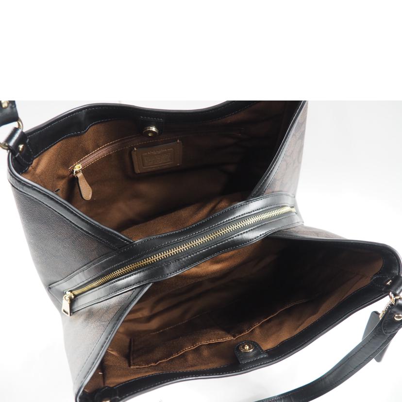 COACH コーチ/クリスティショルダー/ブロックドシグネチャー/カーキx茶x黒/C6831//ABランク/79