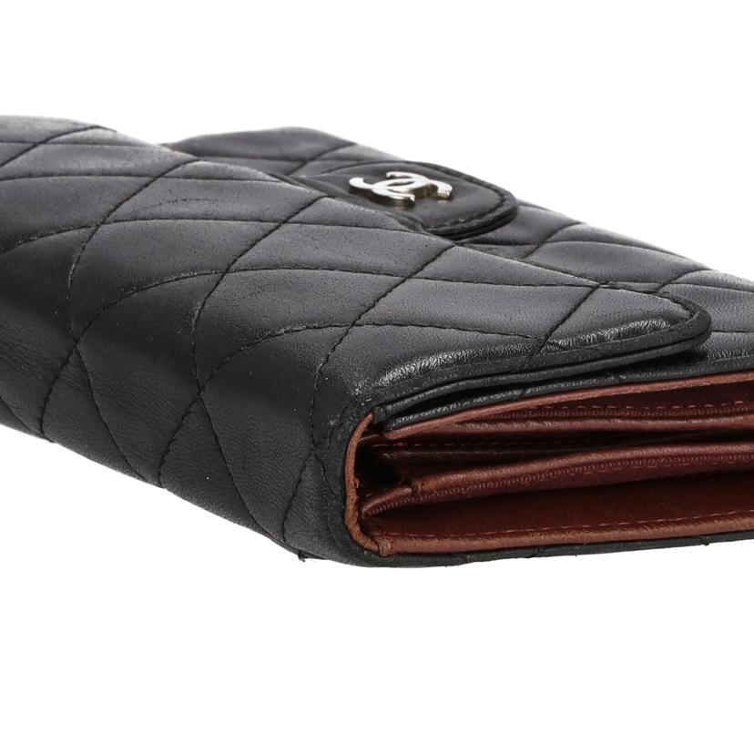 CHANEL シャネル/ラムスキンマトラッセラウンドファスナー長財布//112*****/Bランク/75