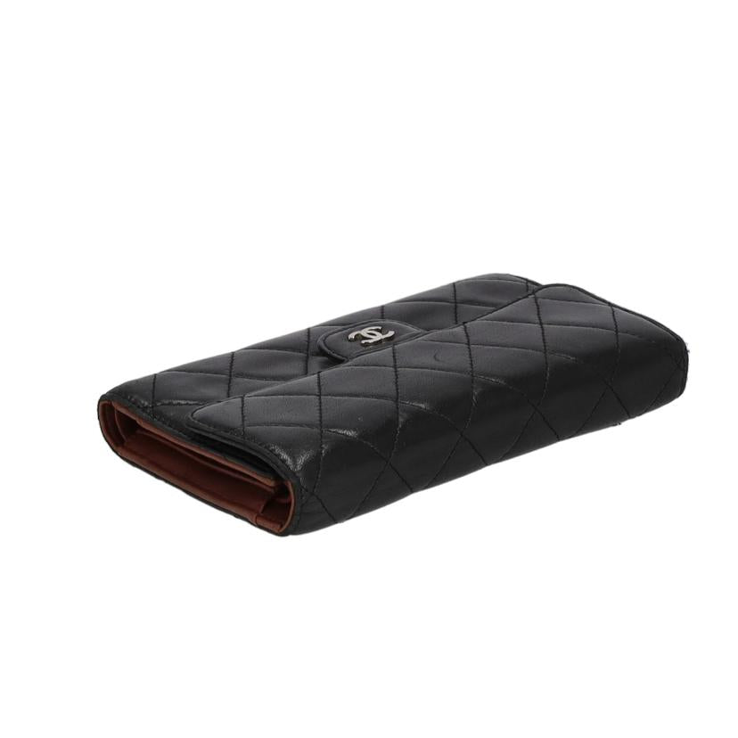 CHANEL シャネル/ラムスキンマトラッセラウンドファスナー長財布//112*****/Bランク/75