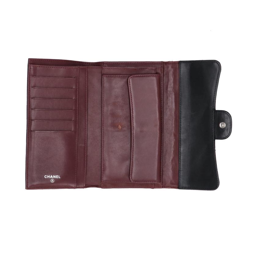 CHANEL シャネル/ラムスキンマトラッセラウンドファスナー長財布//112*****/Bランク/75