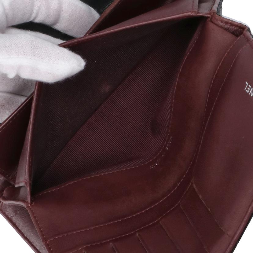 CHANEL シャネル/ラムスキンマトラッセラウンドファスナー長財布//112*****/Bランク/75