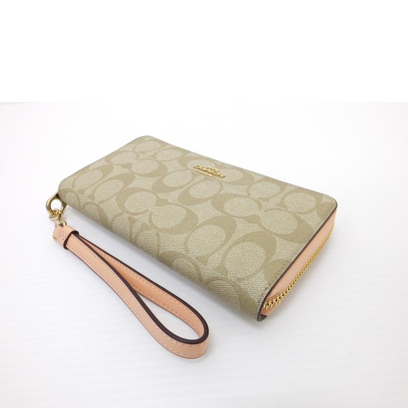 COACH コーチ/シグネチャー/ロングジップアラウンドウォレット/C4452//A22**/Aランク/88