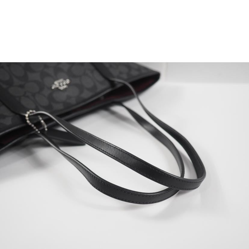 COACH コーチ/オープンシティトート/シグネチャーPVCレザー/黒/F5696//Aランク/79