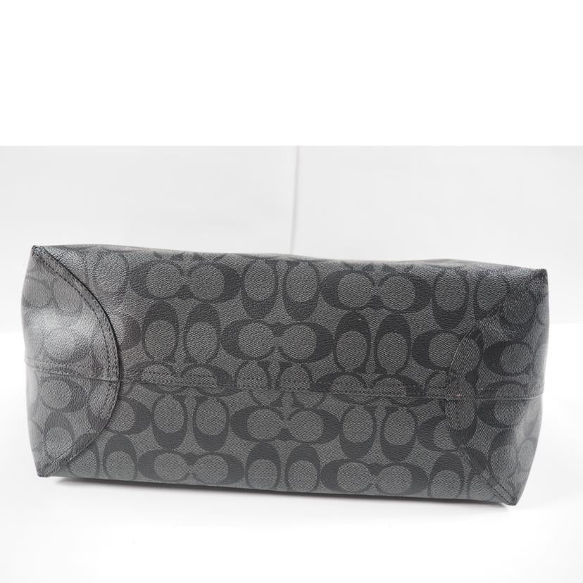 COACH コーチ/オープンシティトート/シグネチャーPVCレザー/黒/F5696//Aランク/79