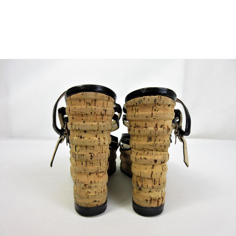 CHANEL シャネル/レザー×コルク レディースサンダル 約22.0cm//Bランク/70