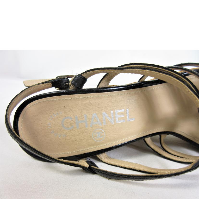 CHANEL シャネル/レザー×コルク レディースサンダル 約22.0cm//Bランク/70