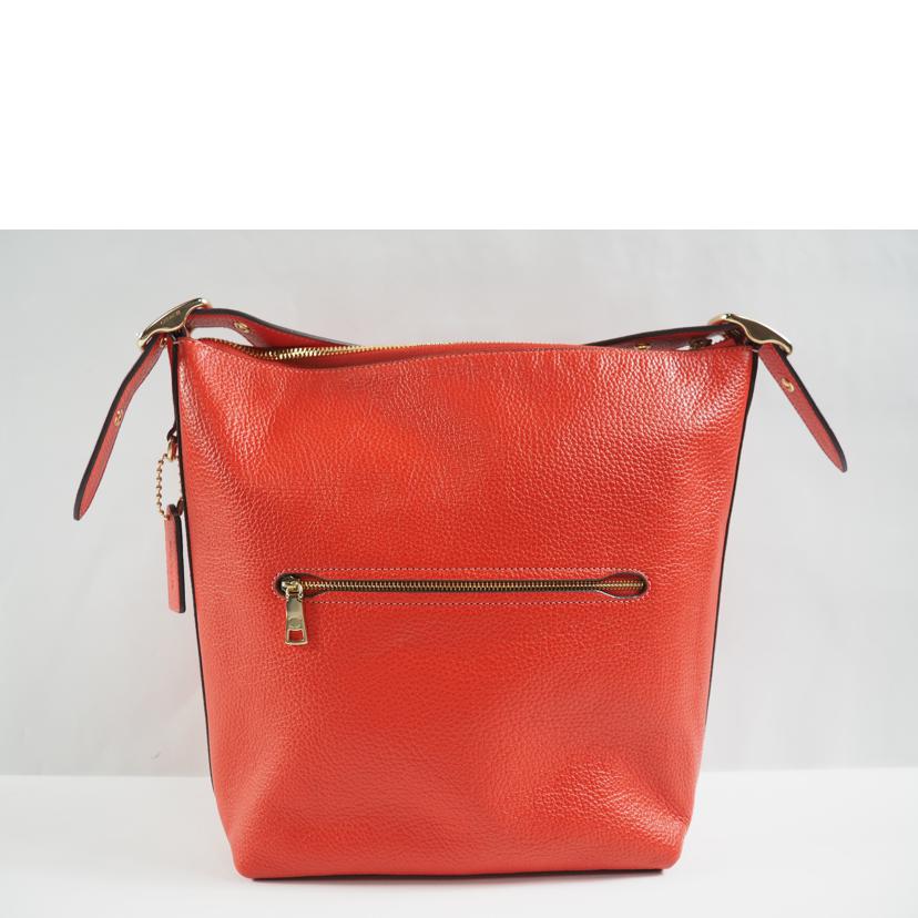 COACH コーチ/ショルダーバッグ/Val Duffle レザー/朱赤/C2818//B22**/Bランク/79