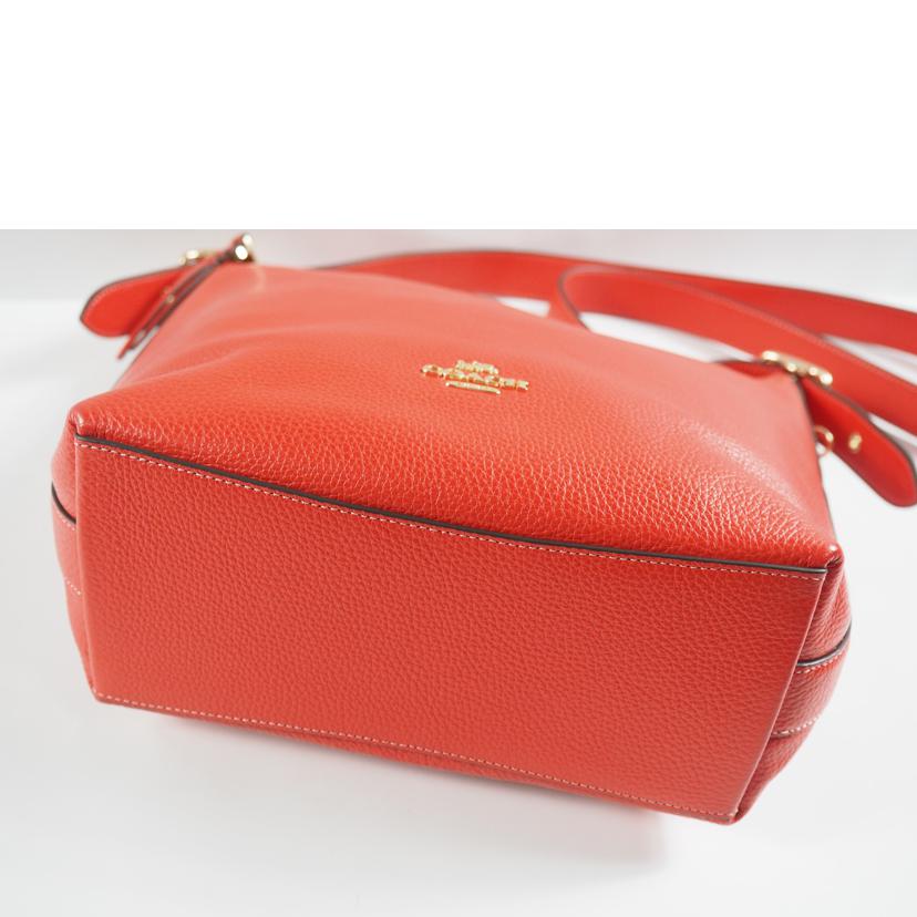 COACH コーチ/ショルダーバッグ/Val Duffle レザー/朱赤/C2818//B22**/Bランク/79