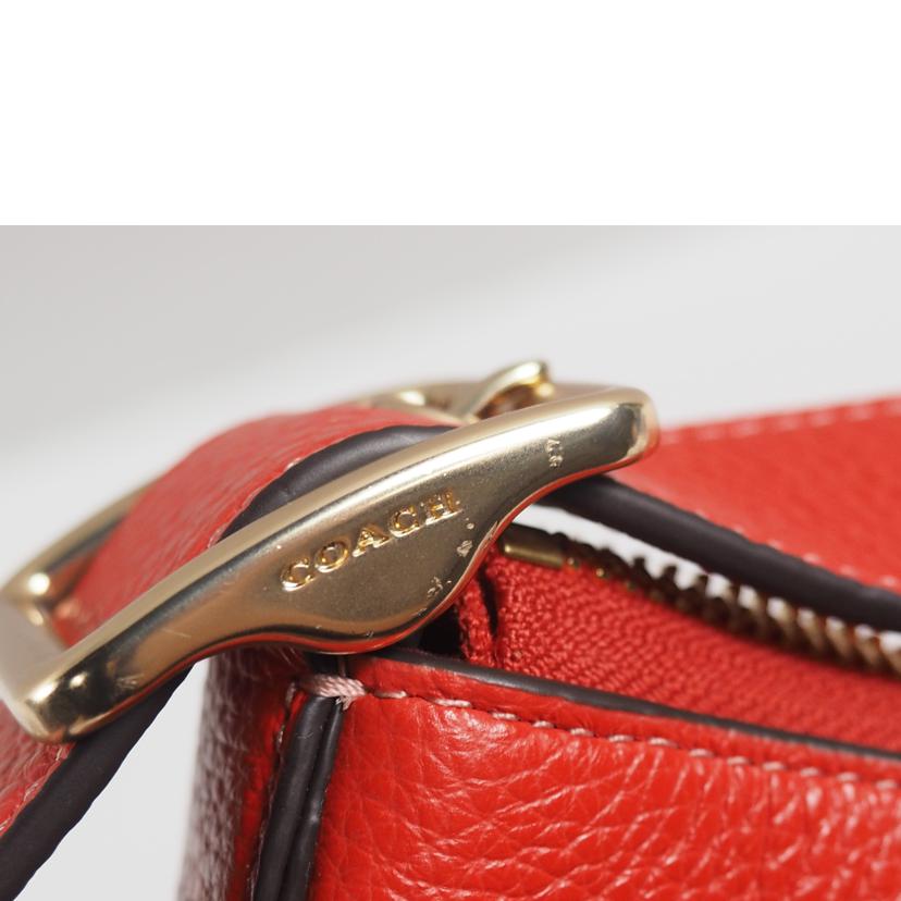 COACH コーチ/ショルダーバッグ/Val Duffle レザー/朱赤/C2818//B22**/Bランク/79